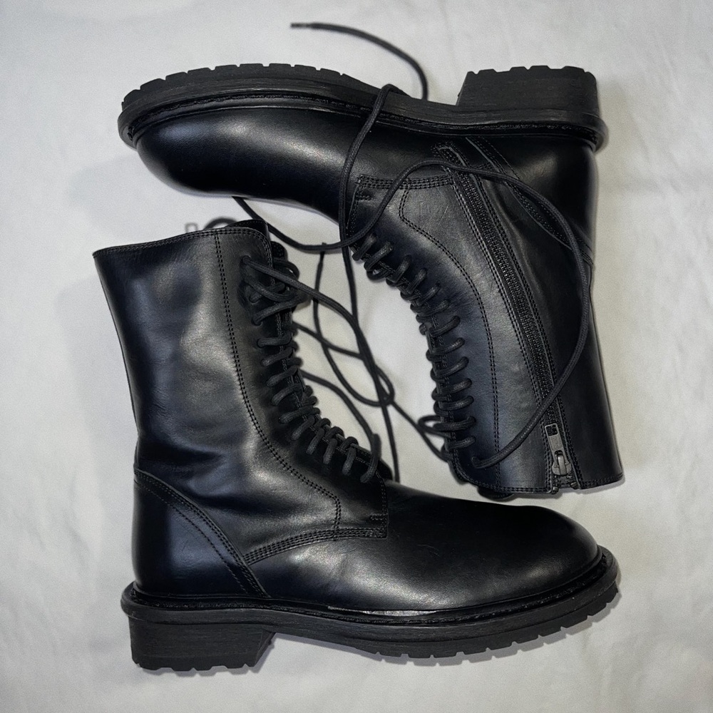 Ann Demeulemeester Black Leather Boots